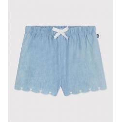 Short en chambray brod&eacute;