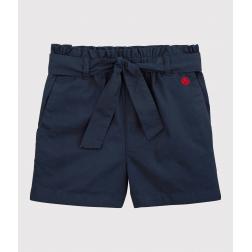 Short noué en serge de coton enfant fille