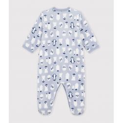 Surpyjama b&eacute;b&eacute; en polaire imprim&eacute; bonhomme de neige 
