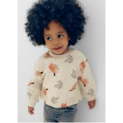 Sweat motif d'animaux et poche