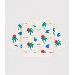 Sweatshirt &agrave; capuche en coton imprim&eacute; 
