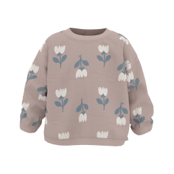 Sweatshirt bébé en molleton imprimé fleuri