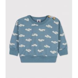 Sweatshirt bébé imprimé oiseaux en coton