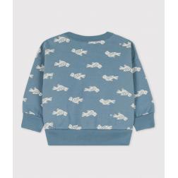 Sweatshirt bébé imprimé oiseaux en coton