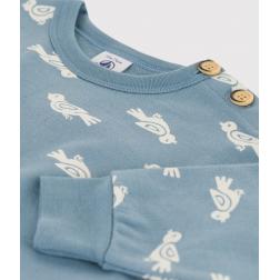 Sweatshirt bébé imprimé oiseaux en coton