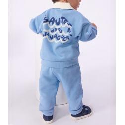 Sweatshirt en coton brod&eacute; mouette et motif au dos 