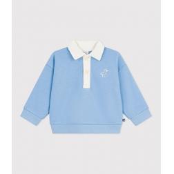 Sweatshirt en coton brod&eacute; mouette et motif au dos 