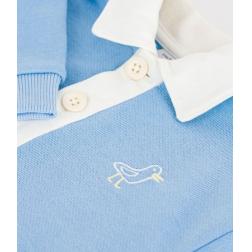 Sweatshirt en coton brod&eacute; mouette et motif au dos 