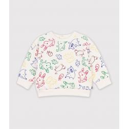 Sweatshirt en coton imprim&eacute; animalier 