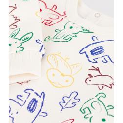 Sweatshirt en coton imprim&eacute; animalier 