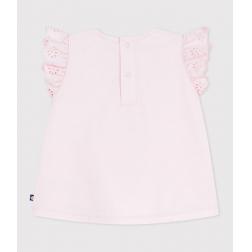 Tee-shirt en coton &agrave; manches courtes, uni 