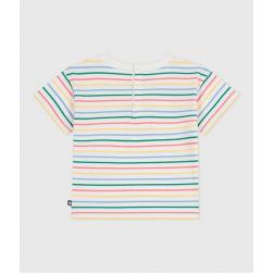 Tee-shirt en coton manches courtes, ray&eacute; 