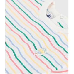 Tee-shirt en coton manches courtes, ray&eacute; 