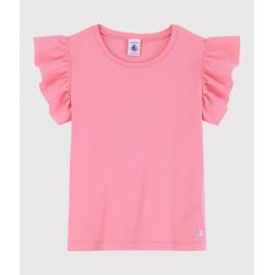 Tee-shirt manches courtes en coton enfant fille