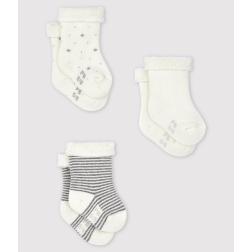 Trio de chaussettes bébé en tricot