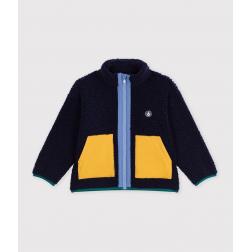 Veste en sherpa unie colorblock 